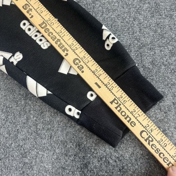 ADIDAS Hoodie‎ BLACK ALL OVER PRINT Hooded SWEATSHIRT Men's XL Streetwear - Picture 4 of 8